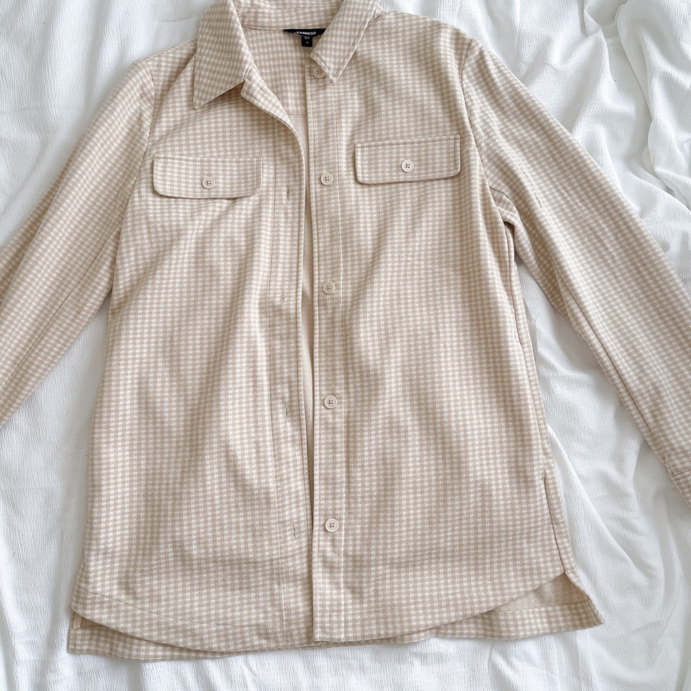 Express Checkered Shacket - Picture 4 of 5